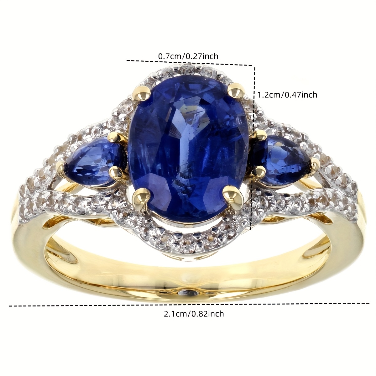 Copper Tone Ring with Synthetic Zircon, Ideal Holiday Gift